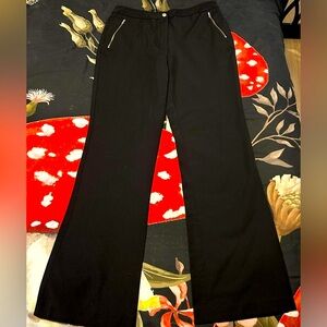 Vintage Y2K Isaac Mizrahi Black Flare Boot Cut Stretch Dress Pants